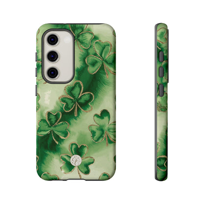 Shamrock Watercolor Pattern Tough Phone Case