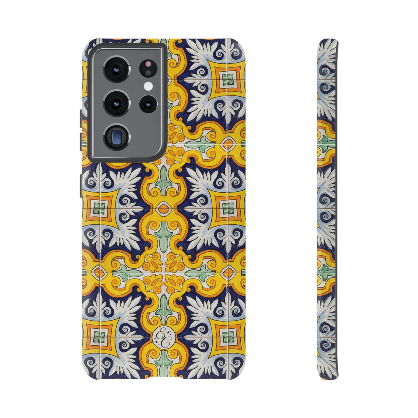 Vintage Floral Tile Tough Phone Case