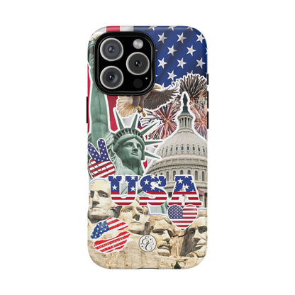 Patriotic USA Collage Tough Phone Case