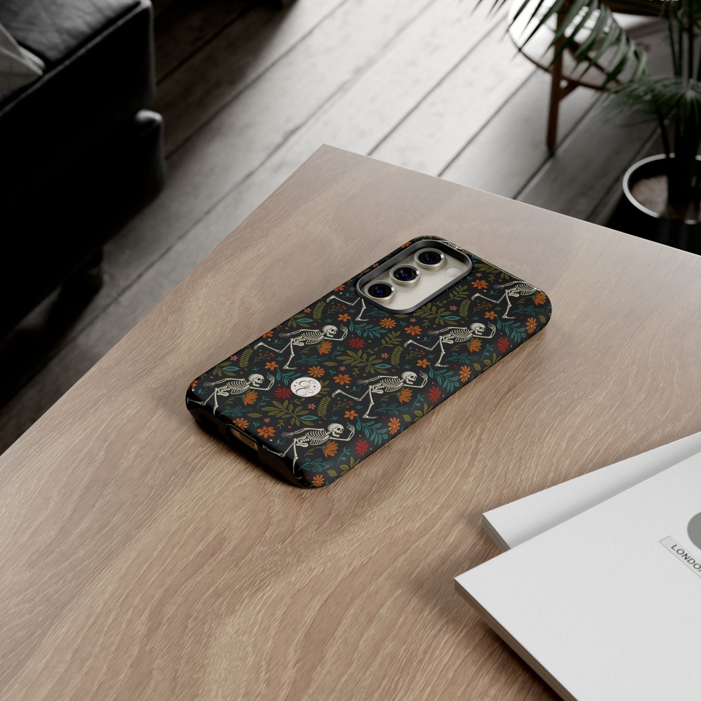 Halloween Boho Skeleton Pattern Tough Phone Case