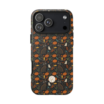 Boho Black Cat Halloween Phone Case
