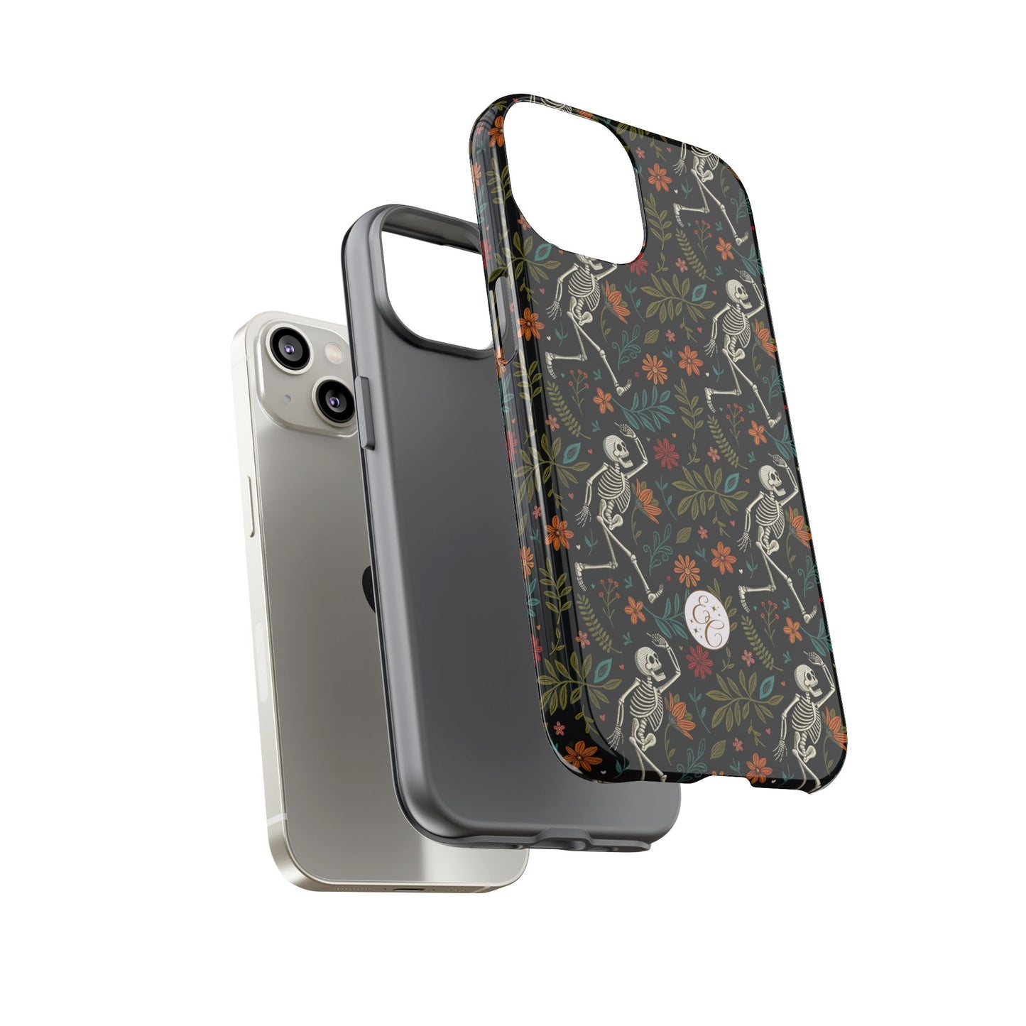 Halloween Boho Skeleton Pattern Tough Phone Case