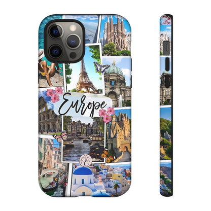 Europe Travel Collage Tough Phone Case