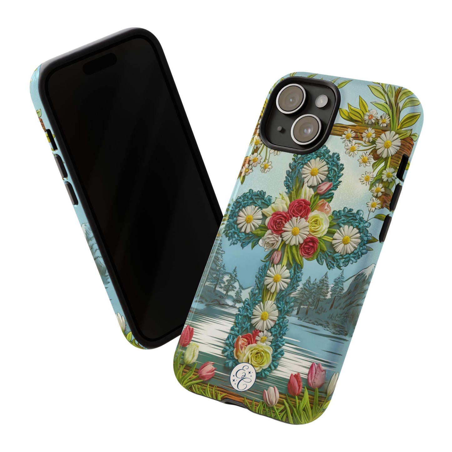 Floral Cross Tough Phone Case