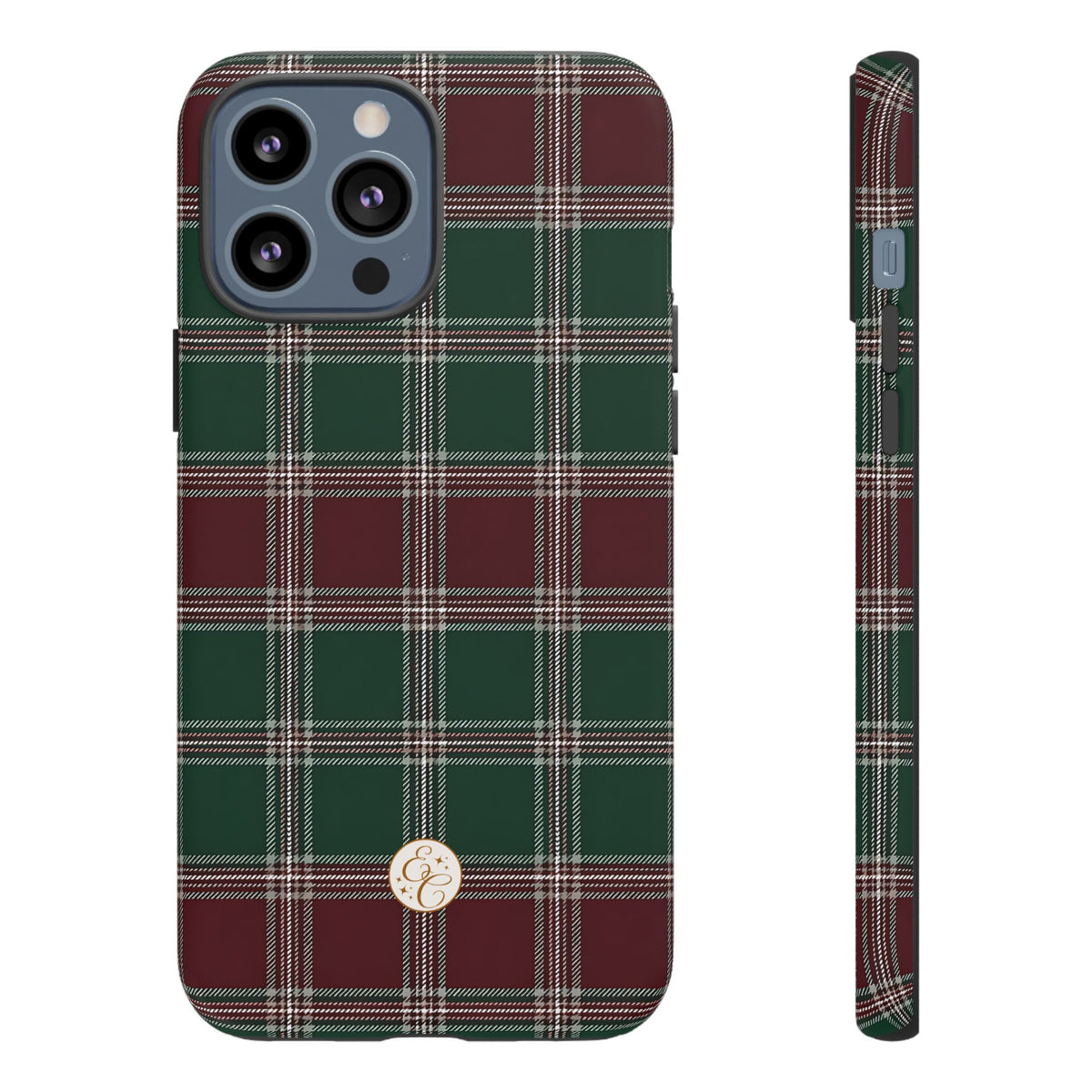Green & Burgundy Plaid Christmas Phone Case
