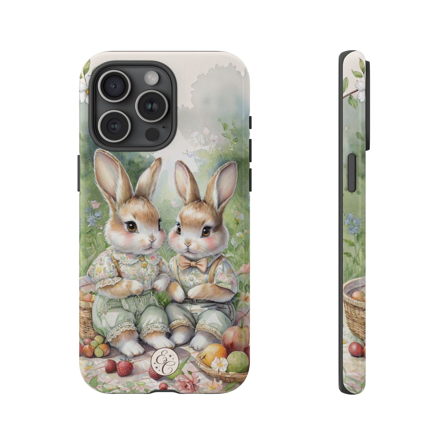 Vintage Bunny Picnic Tough Phone Case