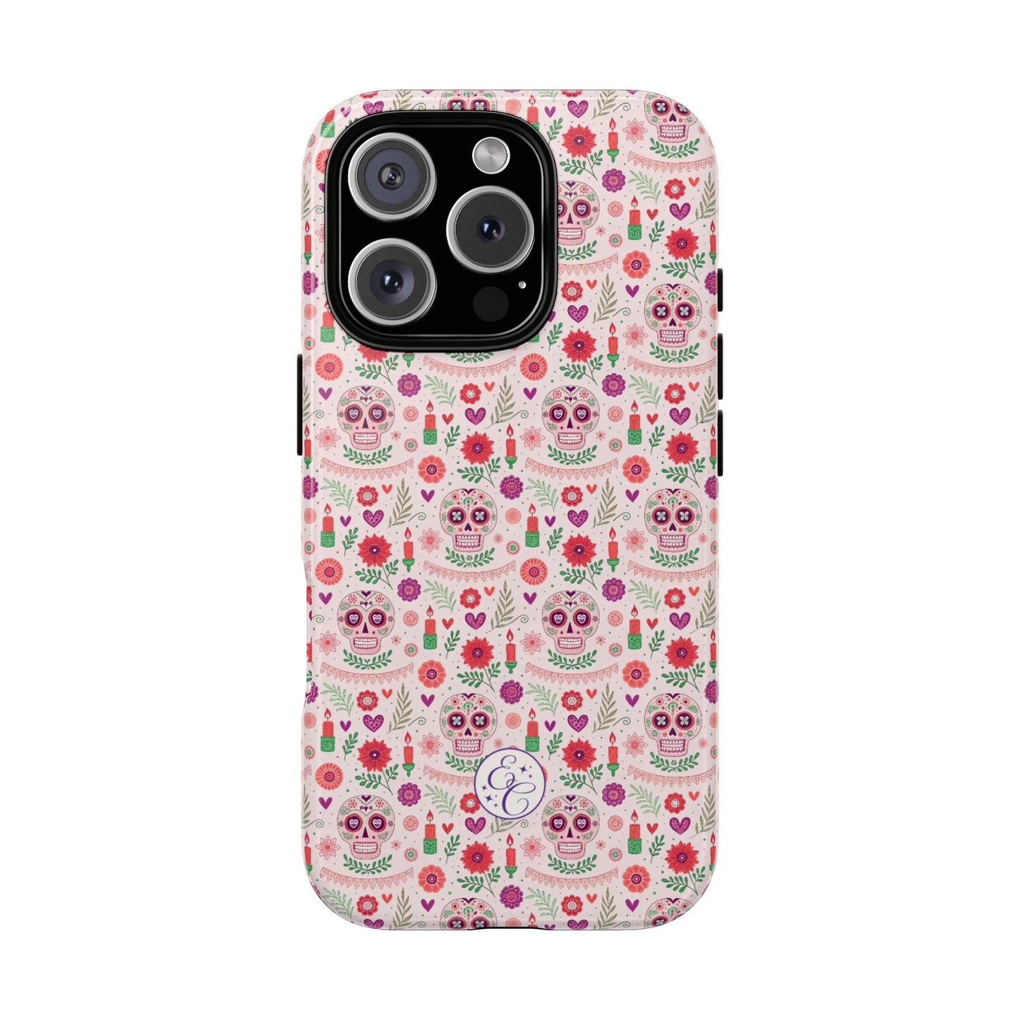Pink Boho Day of the Dead Tough Phone Case