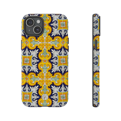 Vintage Floral Tile Tough Phone Case