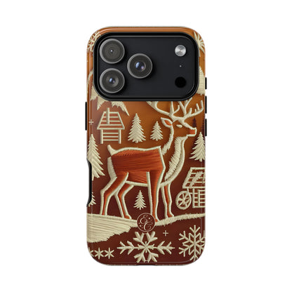 Rustic Reindeer Tough Phone Case
