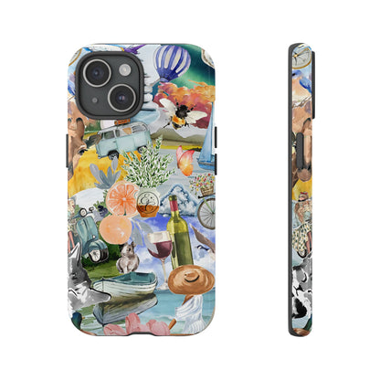 Vintage Travel Collage Tough Phone Case