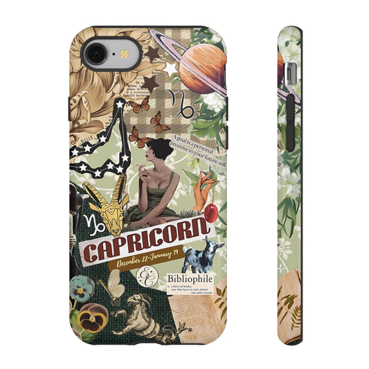 Capricorn Retro Zodiac Collage Tough Phone Case