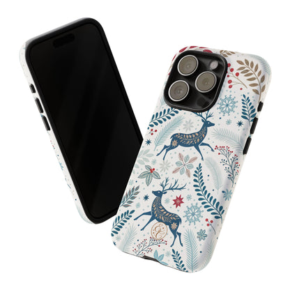 Blue Winter Deer Tough Phone Case