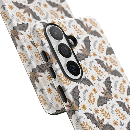 Boho Bat Pattern Halloween Phone Case