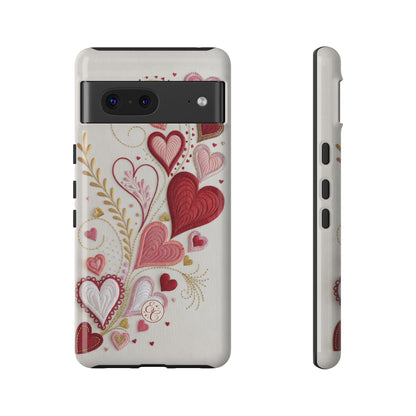 Hearts Pattern Tough Phone Case