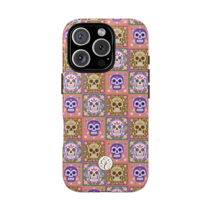 Sugar Skull Pattern Tough Phone Case