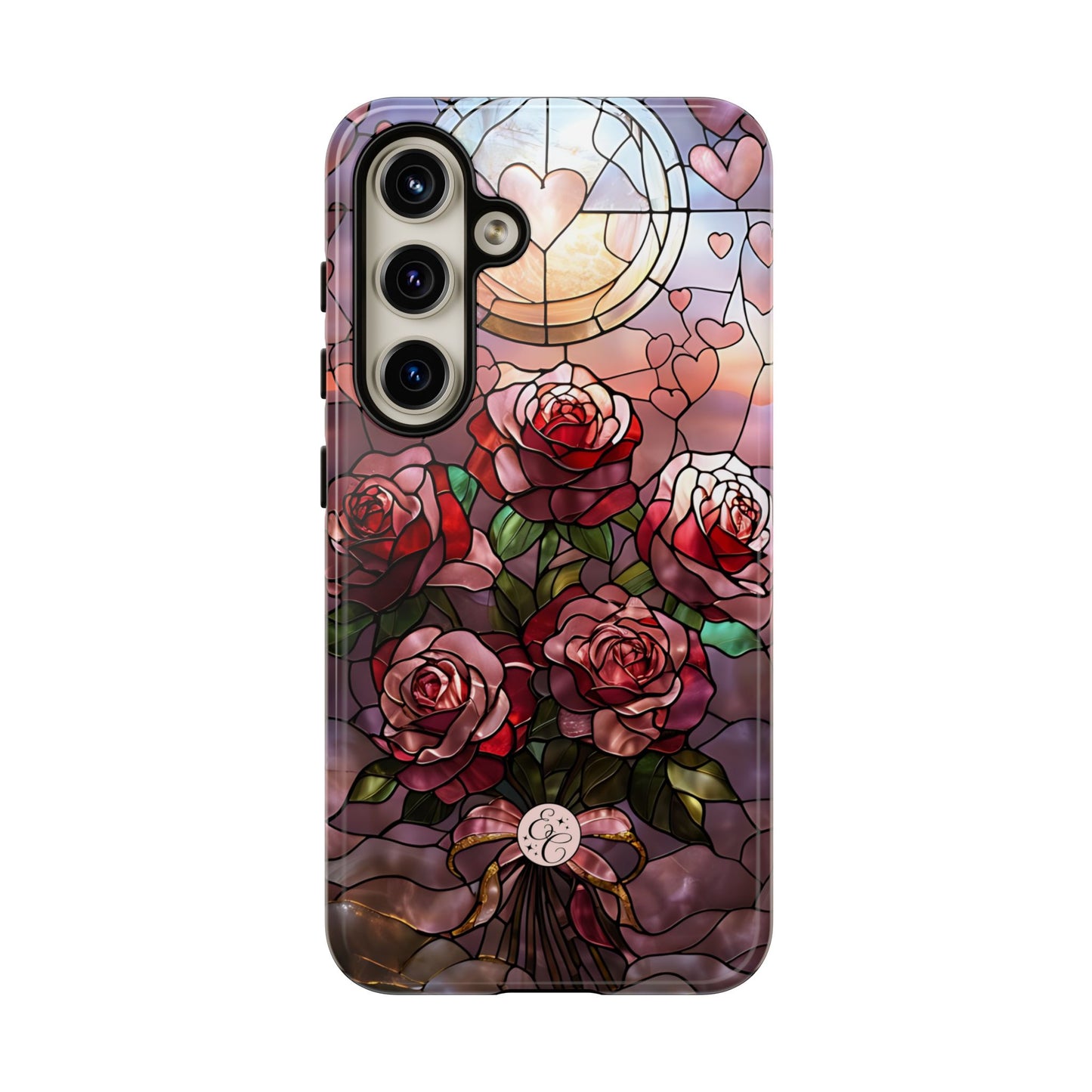 Bouquet of Roses Stained Glass Tough Phone Case