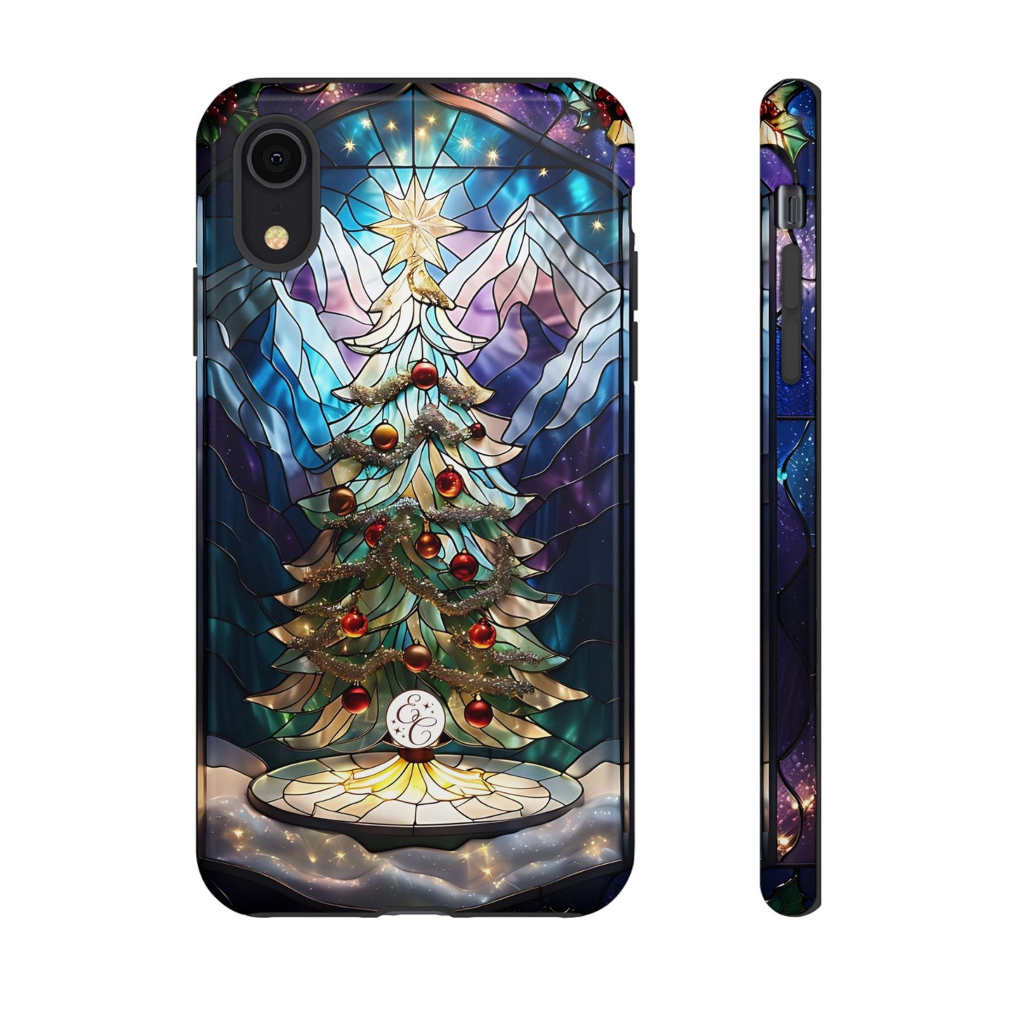 Christmas Tree Stained Glass Tough Phone Case