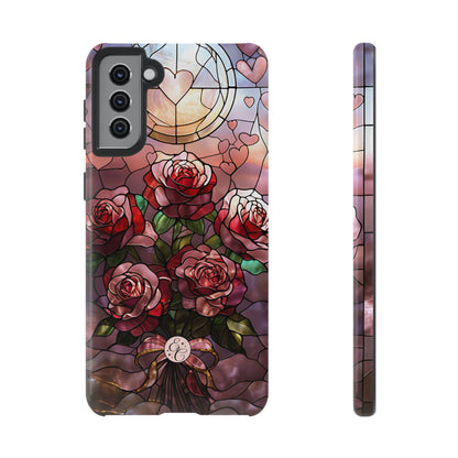 Bouquet of Roses Stained Glass Tough Phone Case
