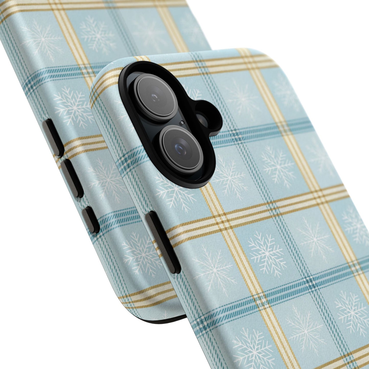 Blue Winter Plaid Tough Phone Case
