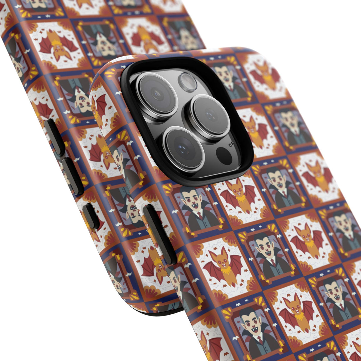 Dracula & Bat Pattern Halloween Phone Case