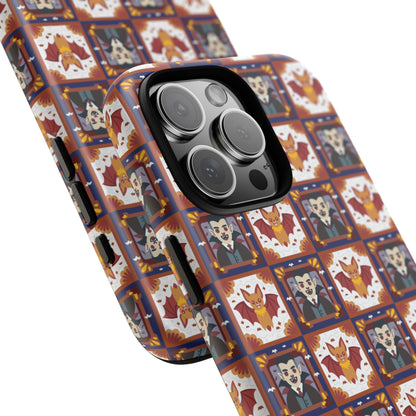 Dracula & Bat Pattern Halloween Phone Case