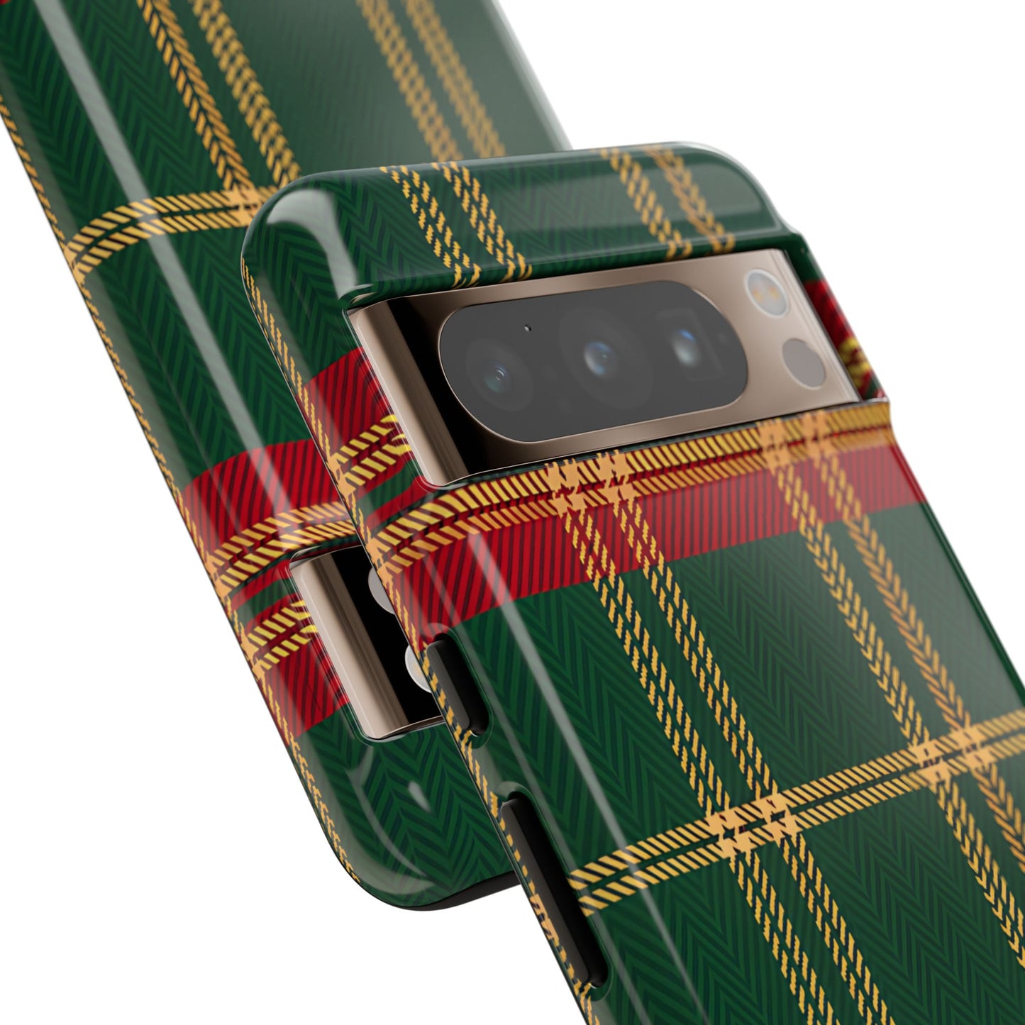 Green Red & Gold Plaid Tough Phone Case