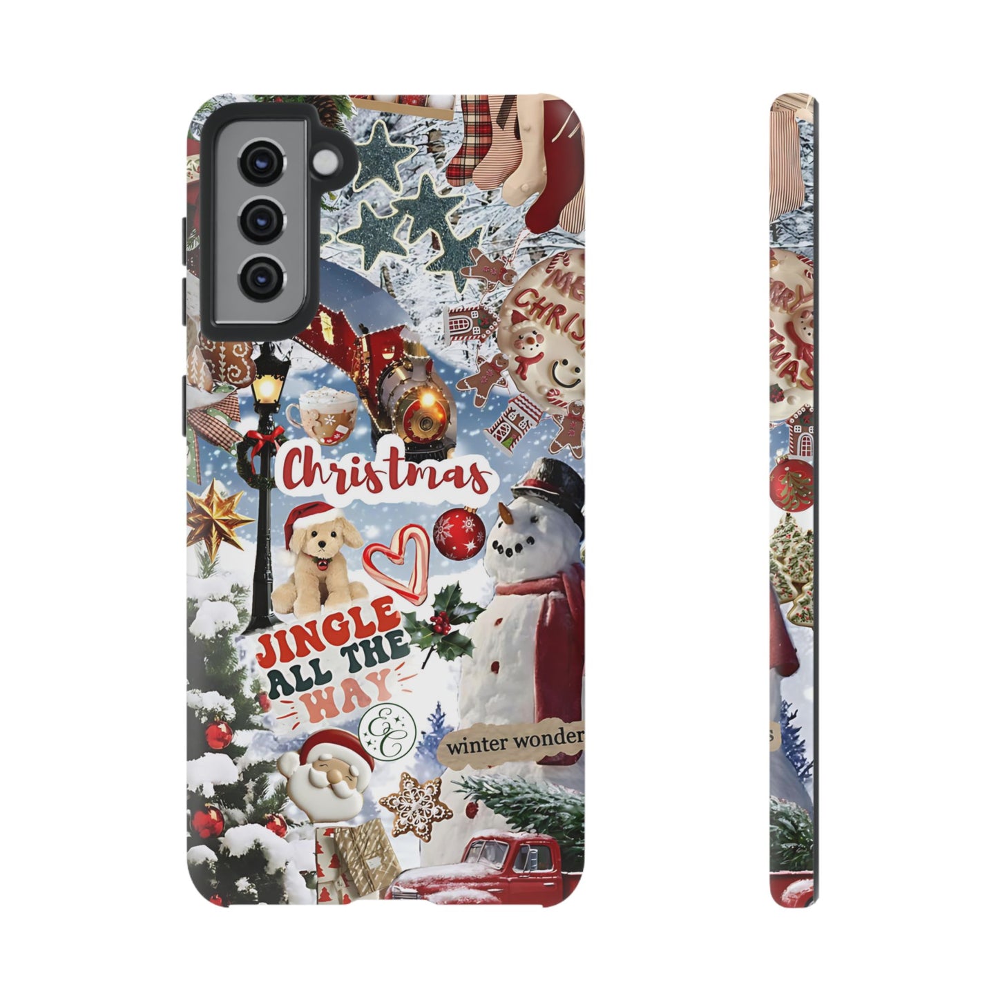 Christmas Holiday Collage Tough Phone Case