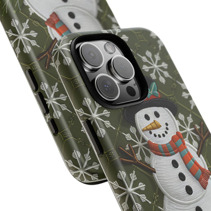 Christmas Snowman Tough Phone Case