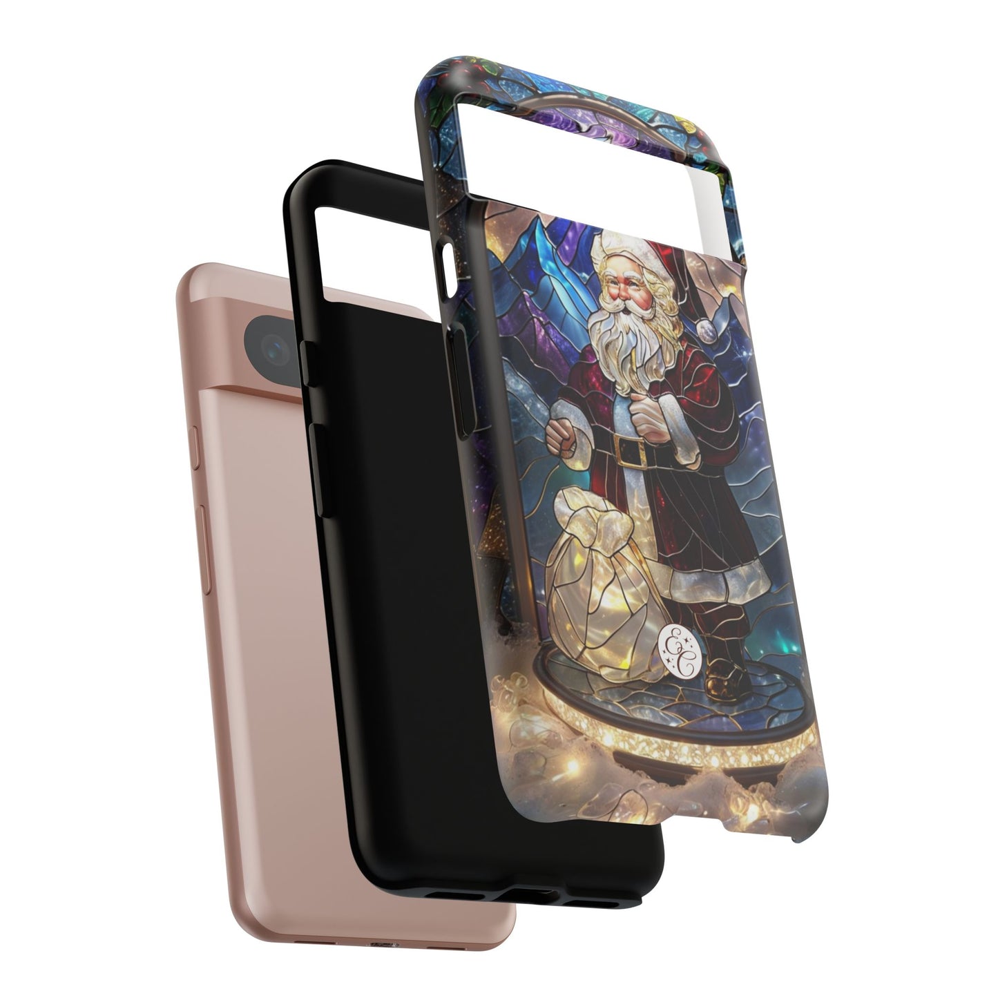 Santa Claus Stained Glass Tough Phone Case