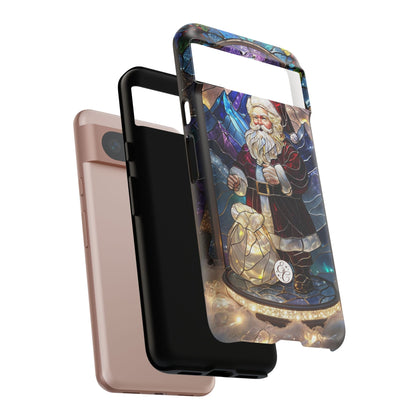 Santa Claus Stained Glass Tough Phone Case