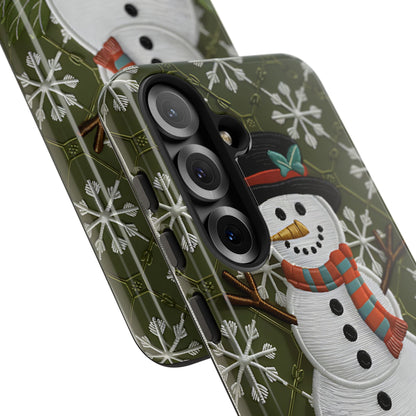 Christmas Snowman Tough Phone Case