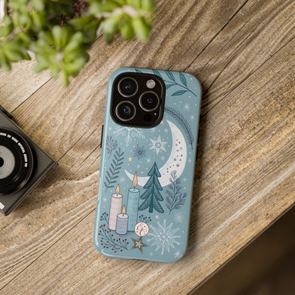 Winter Moon & Candles Tough Phone Case