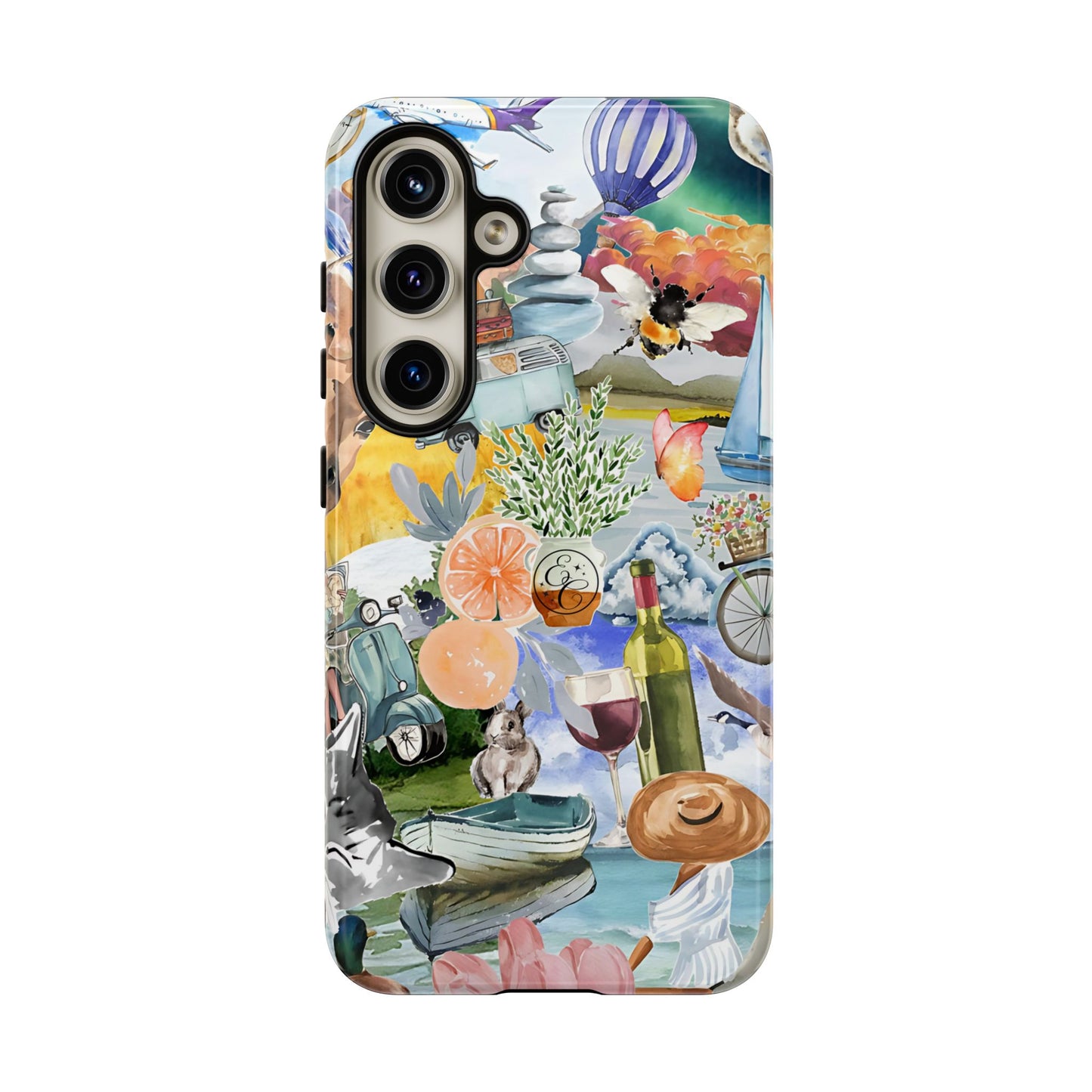 Vintage Travel Collage Tough Phone Case