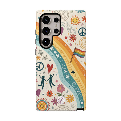 LGTBQ+ Pride Boho Doodle Tough Phone Case