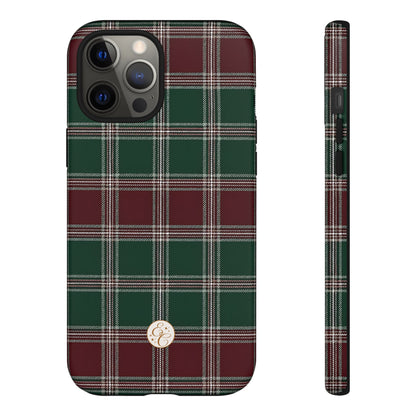 Green & Burgundy Plaid Tough Phone Case