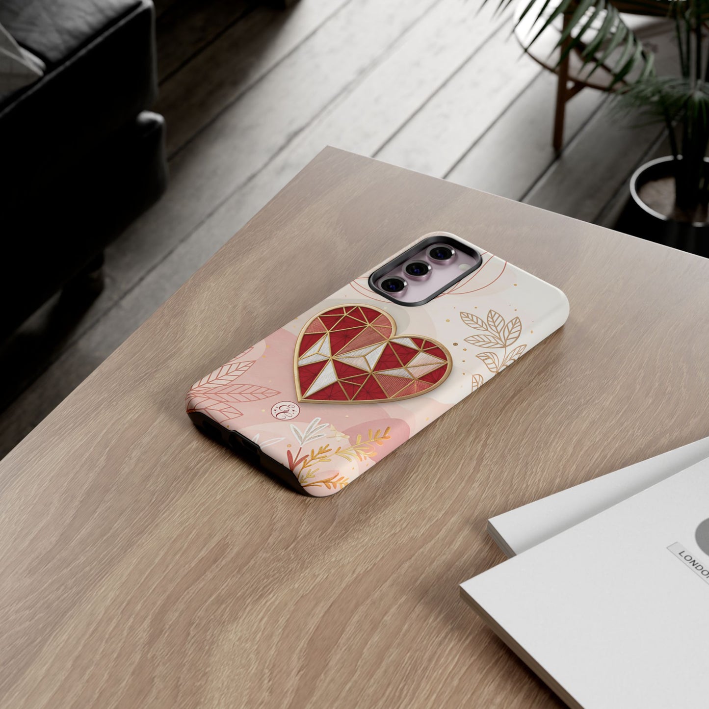 Geometric Heart Tough Phone Case