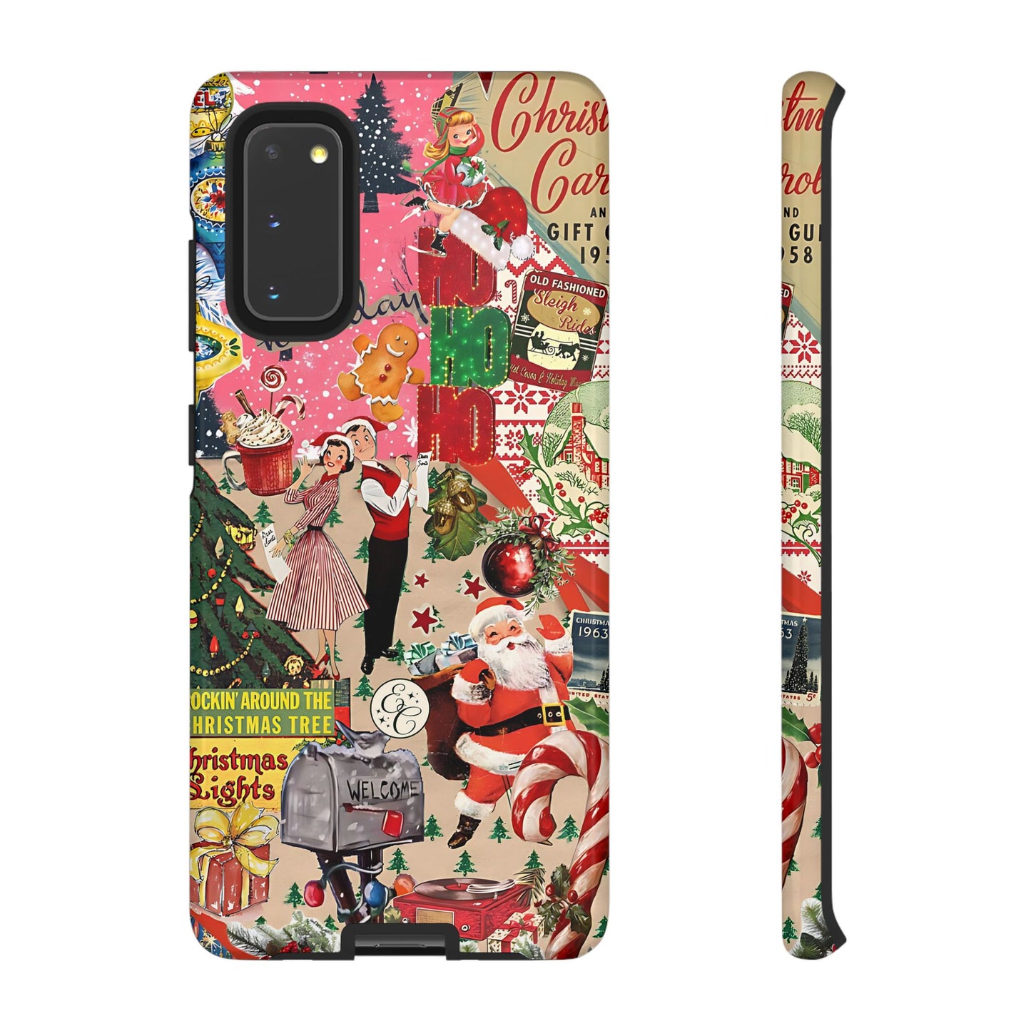 Vintage Christmas Collage Tough Phone Case