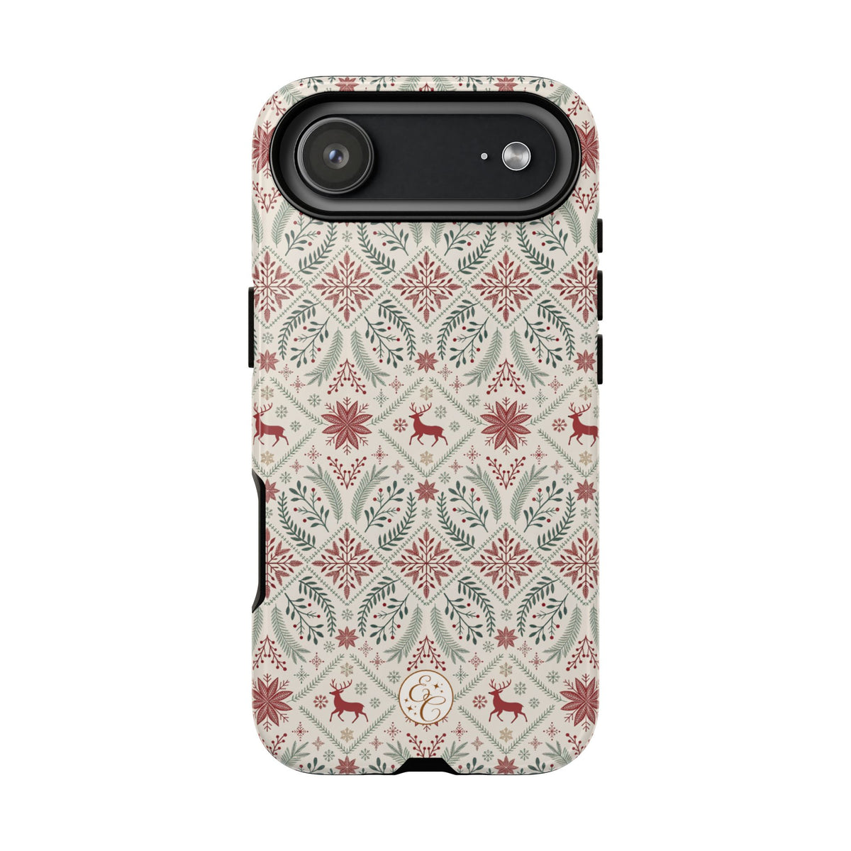 Red Reindeer Christmas Pattern Phone Case