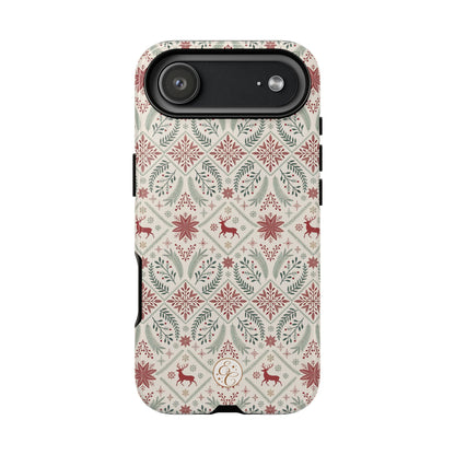 Red Reindeer Christmas Pattern Phone Case