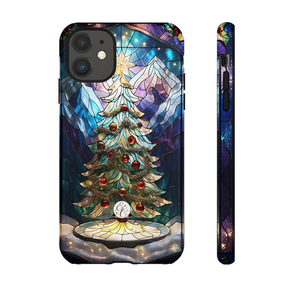 Christmas Tree Stained Glass Tough Phone Case