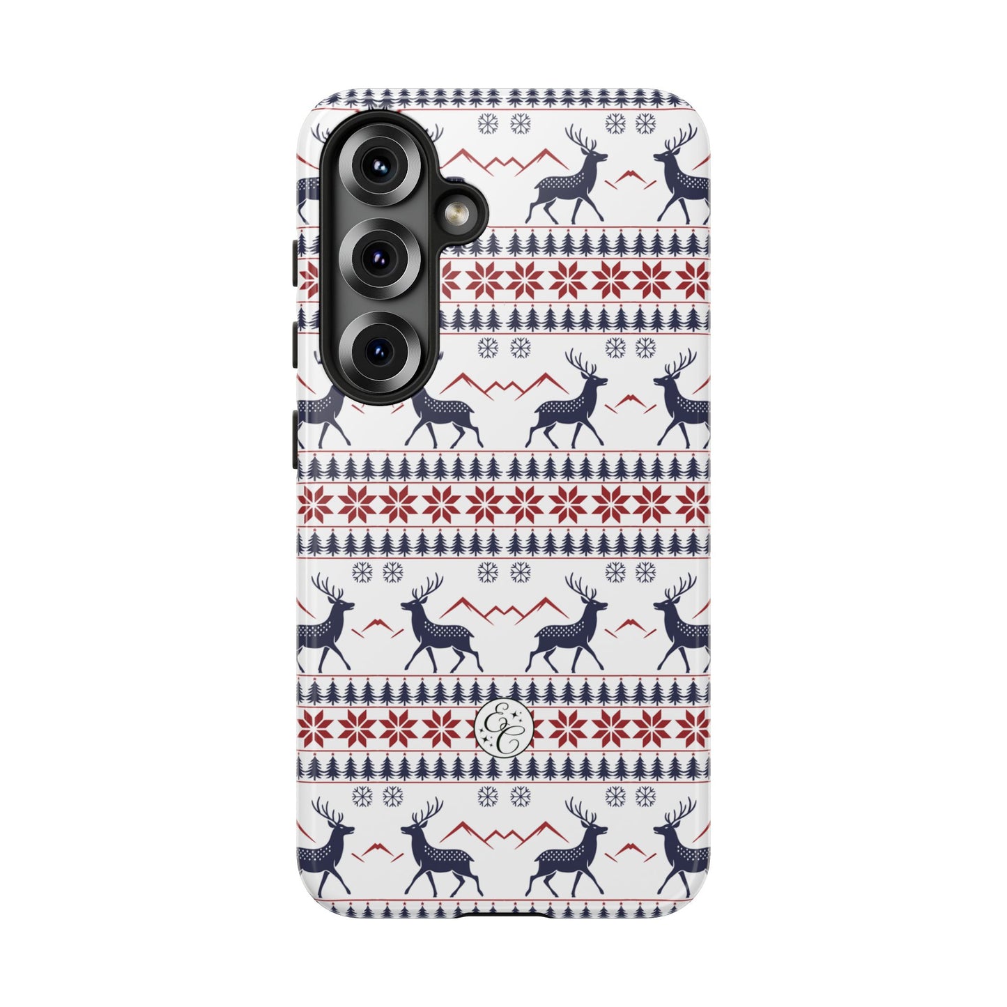 Christmas Reindeer Pattern Tough Phone Case