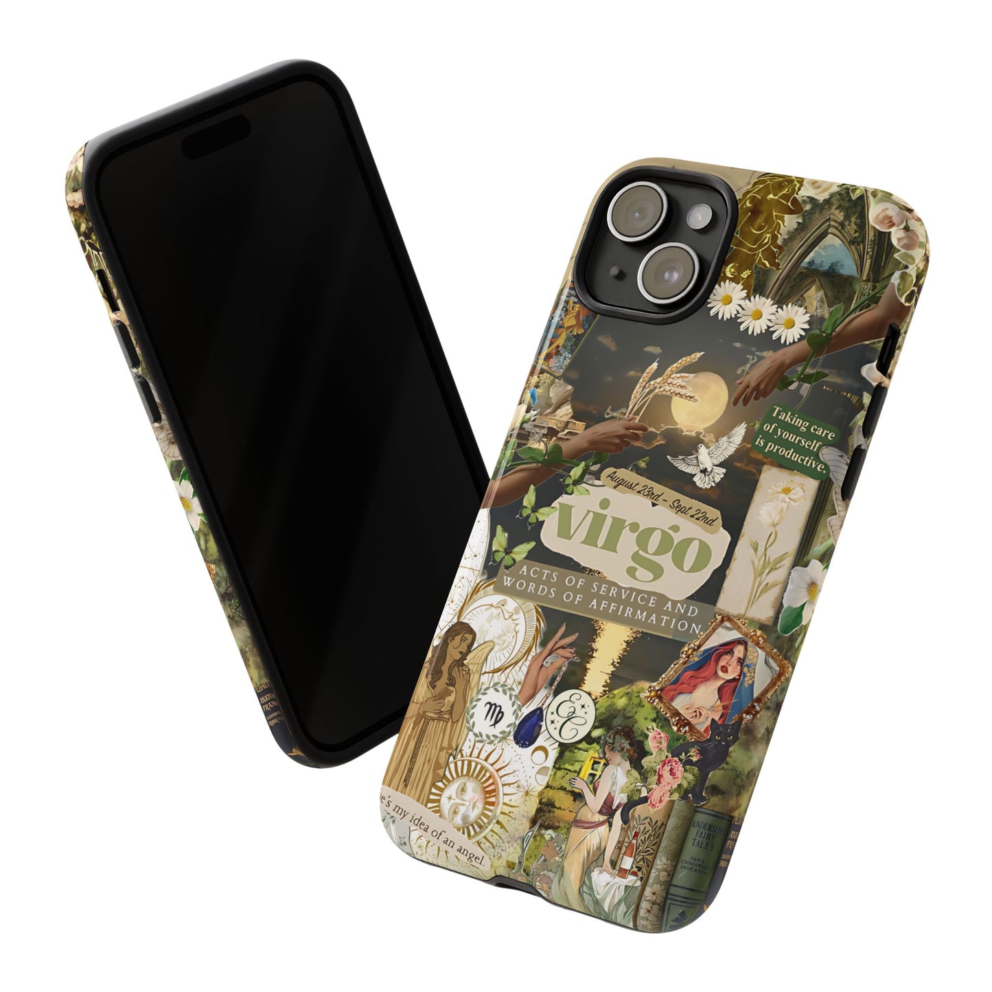 Virgo Vintage Zodiac Collage Tough Phone Case