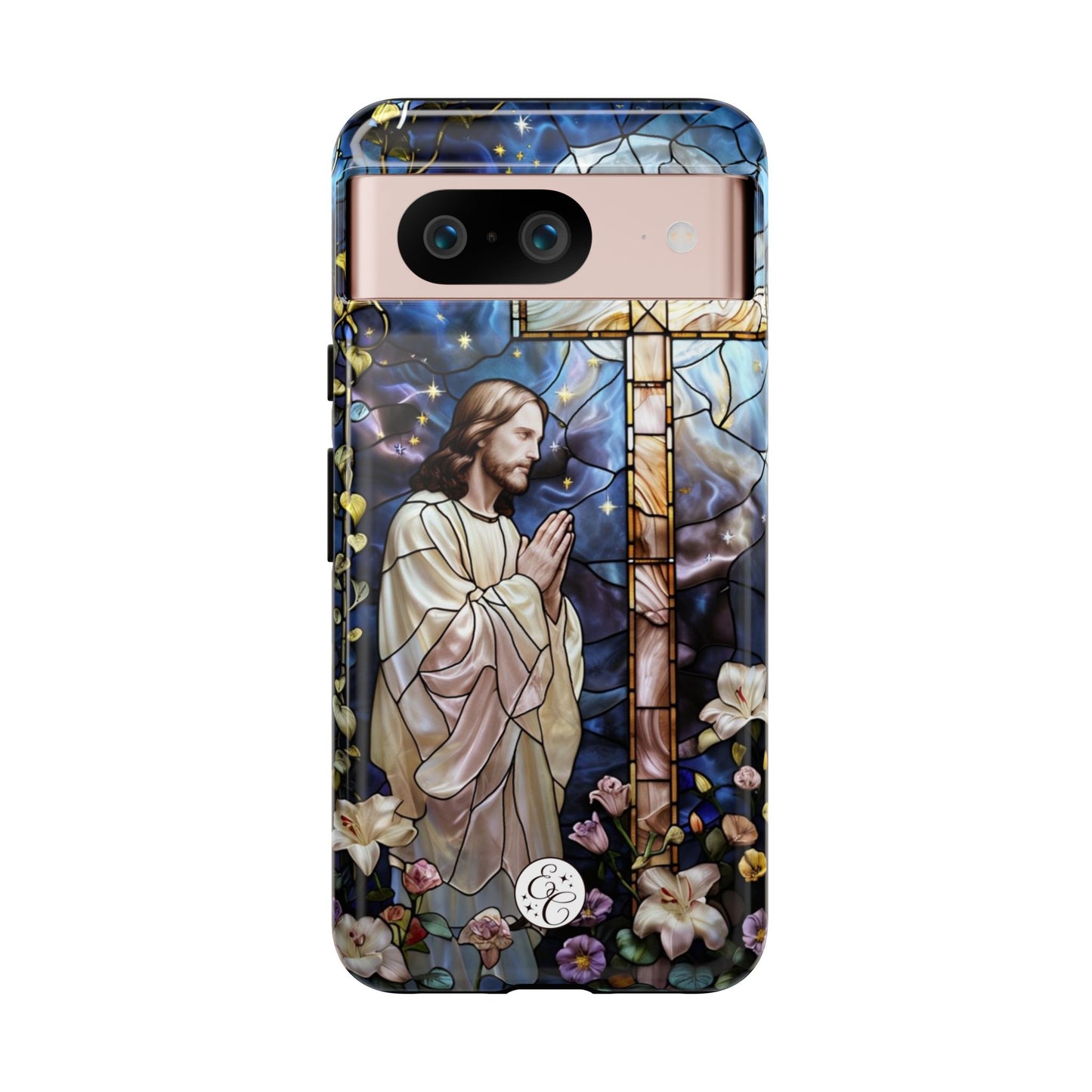 Jesus Praying Stained Glass Tough Phone Case