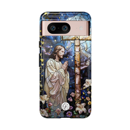 Jesus Praying Stained Glass Tough Phone Case