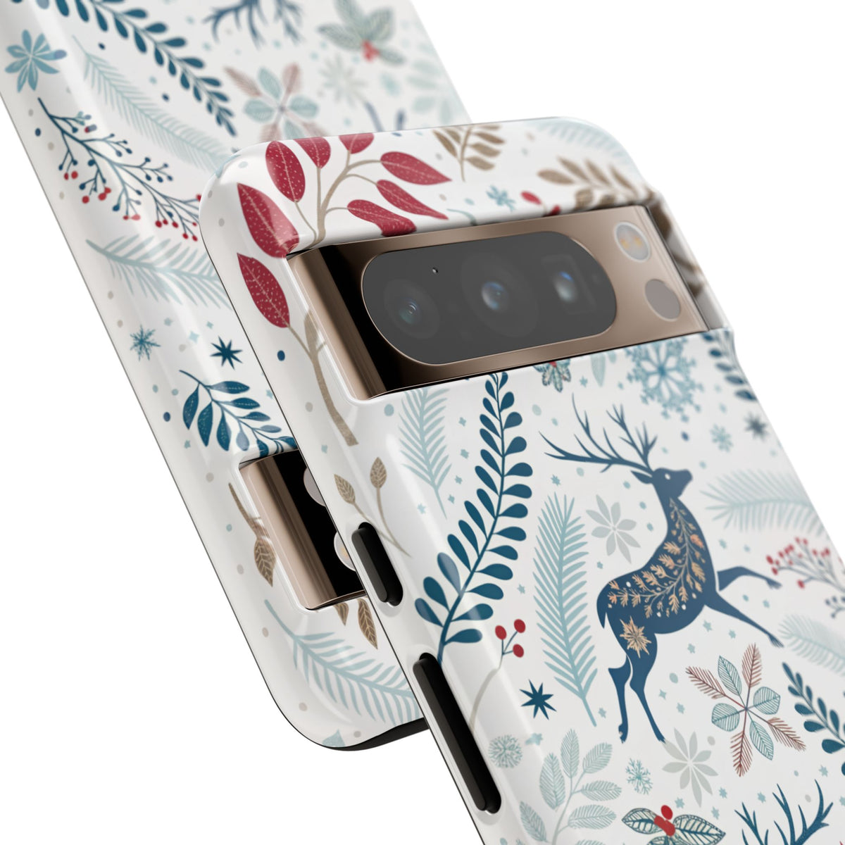 Blue Winter Deer Phone Case