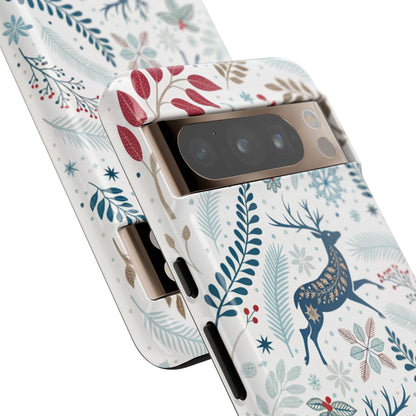 Blue Winter Deer Phone Case