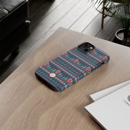 Winter Cottage Pattern Tough Phone Case