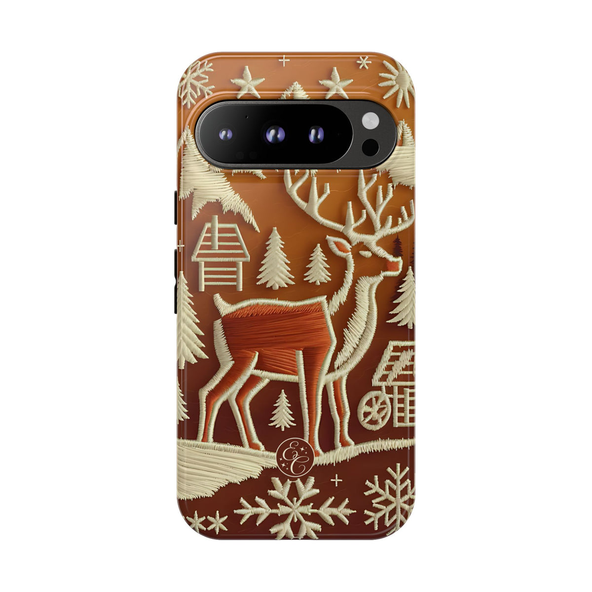 Rustic Reindeer Christmas Phone Case