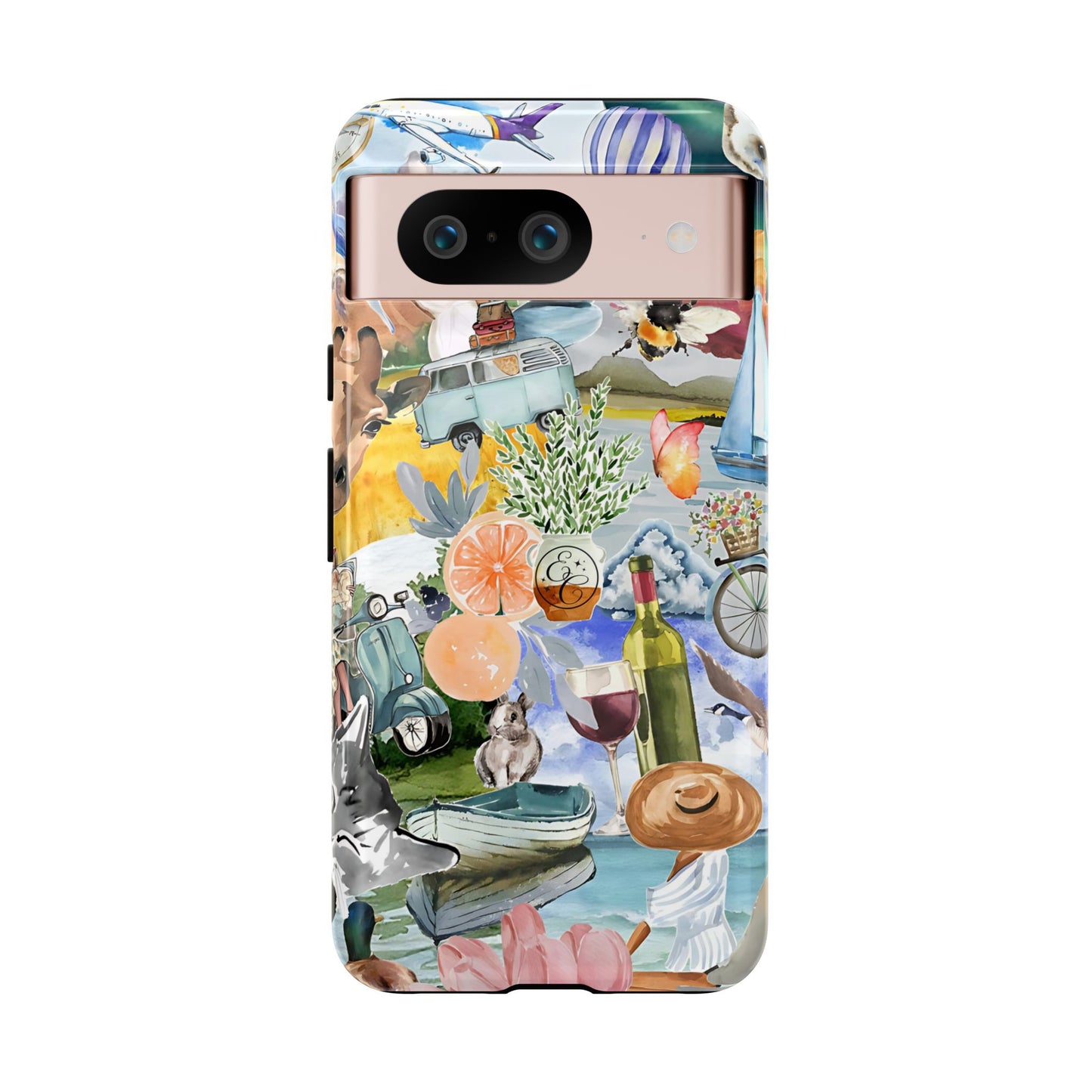 Vintage Travel Collage Tough Phone Case