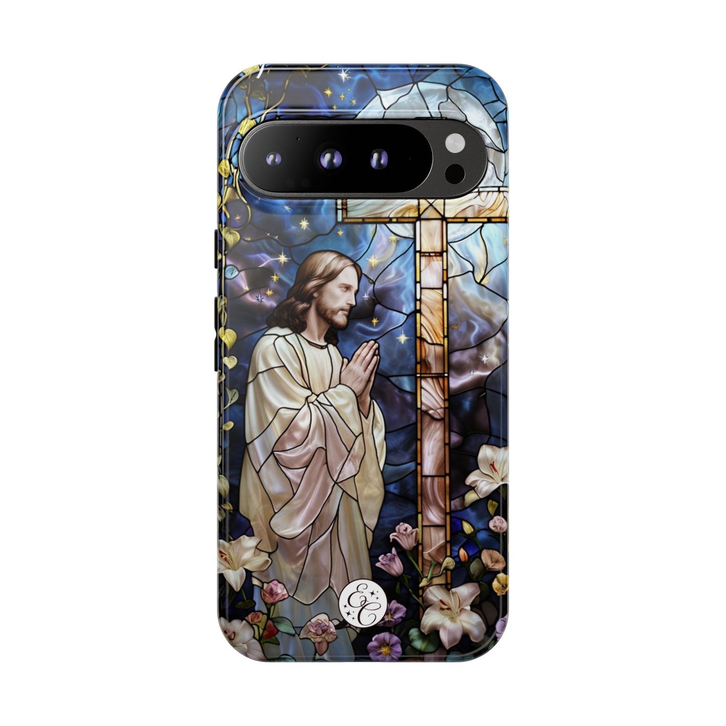 Jesus Praying Stained Glass Tough Phone Case